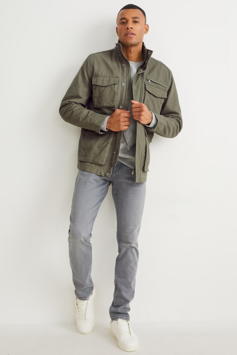 Green C&A With Hood Men's Jackets | KMOEA-5289