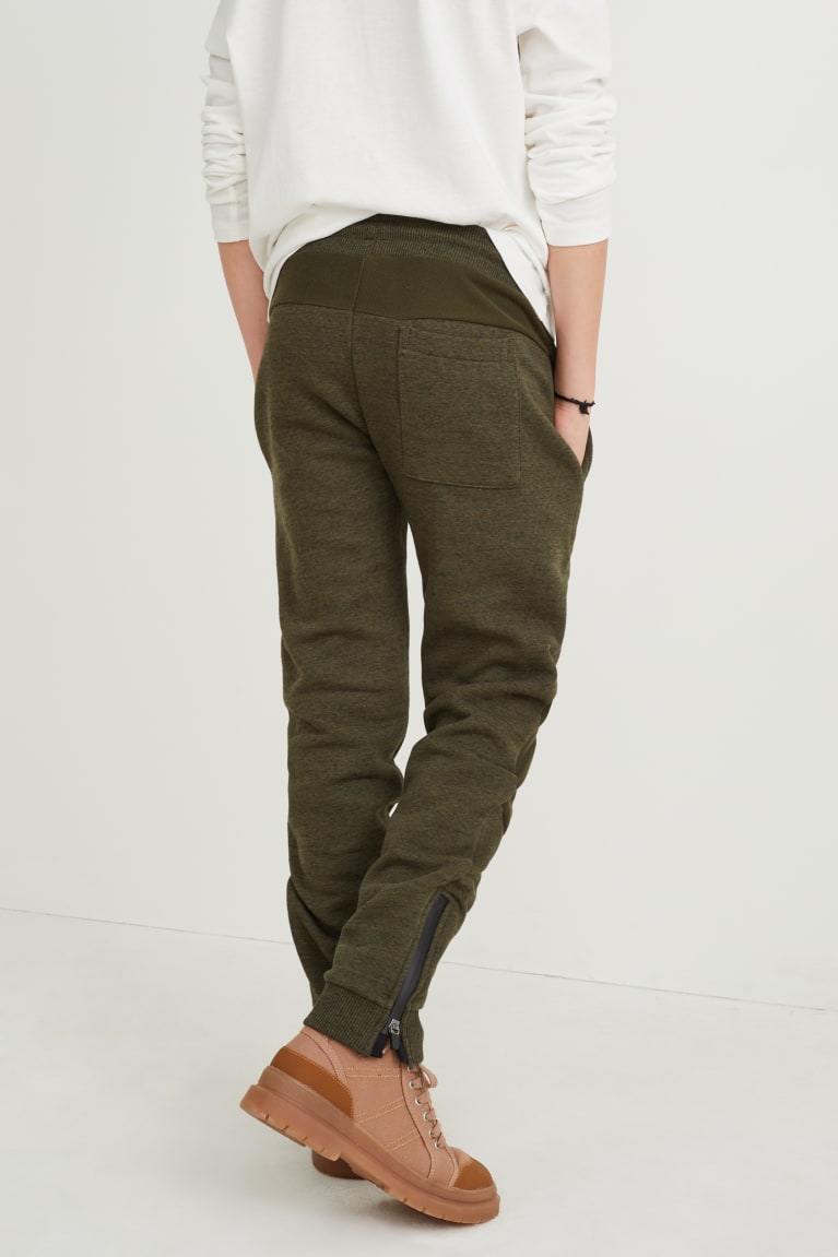 Green Melange C&A Joggers Boys' Trousers | SANFV-8903