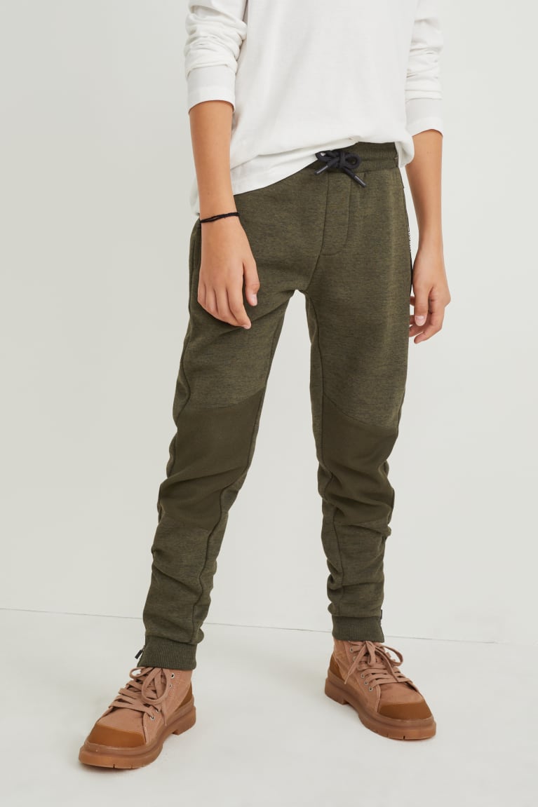 Green Melange C&A Joggers Boys' Trousers | SANFV-8903