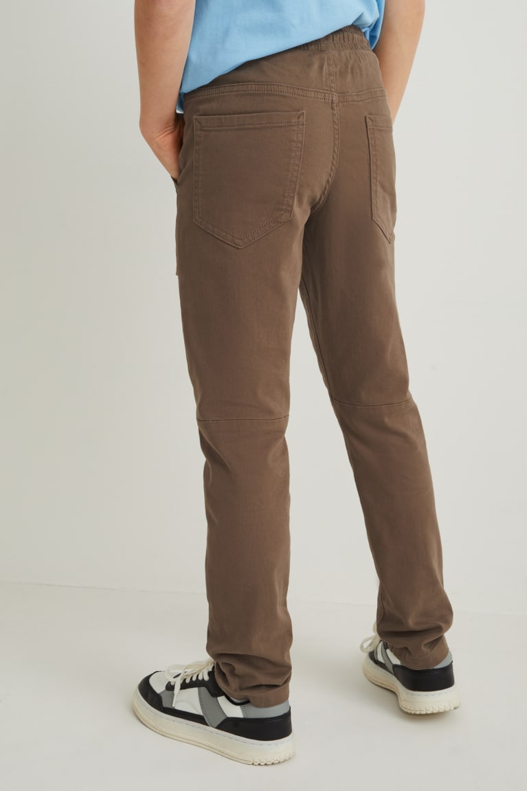 Khaki C&A Cargo Lycra® Boys' Trousers | CHRVU-9504