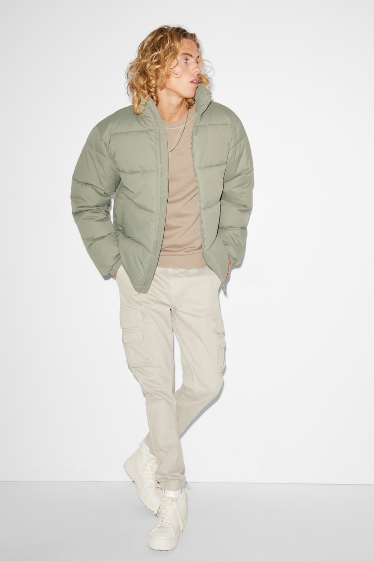 Khaki C&A Clockhouse Quilted Recycled Men's Jackets | FOCKE-4039