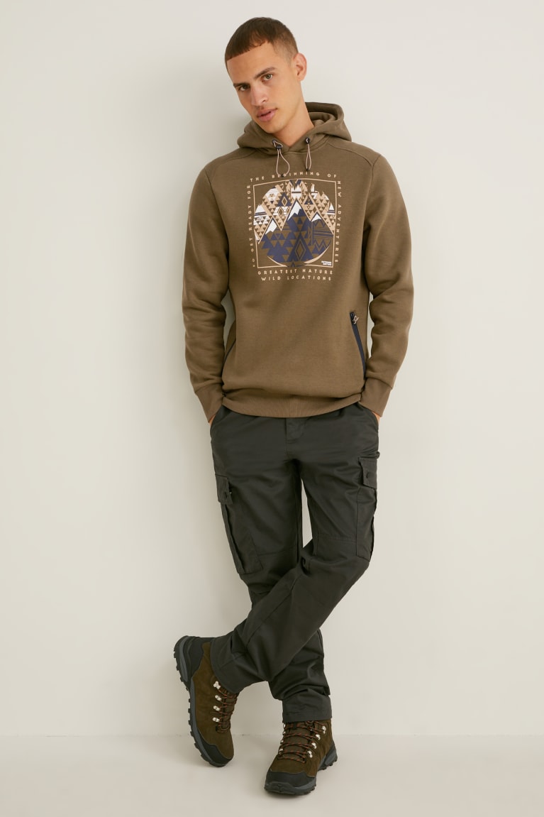 Khaki C&A Men's Sweatshirts | TRBPY-4901