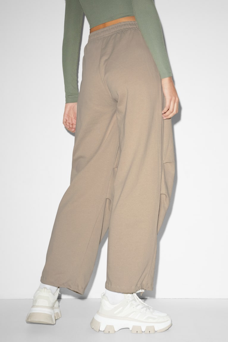 Light Beige C&A Clockhouse Joggers Women's Trousers | YQWTJ-4910