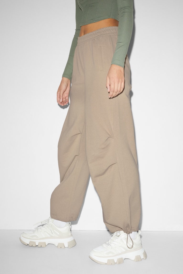 Light Beige C&A Clockhouse Joggers Women's Trousers | YQWTJ-4910