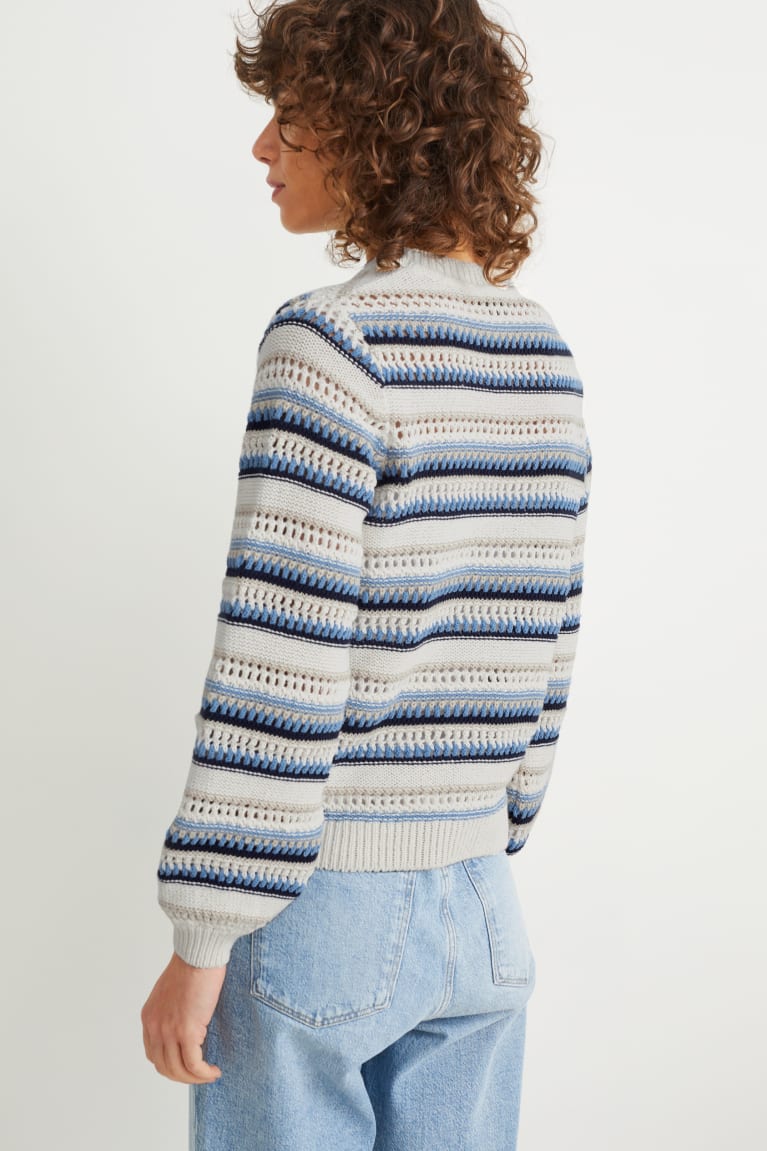 Light Beige C&A Striped Women's Jumper | ATHMI-4365