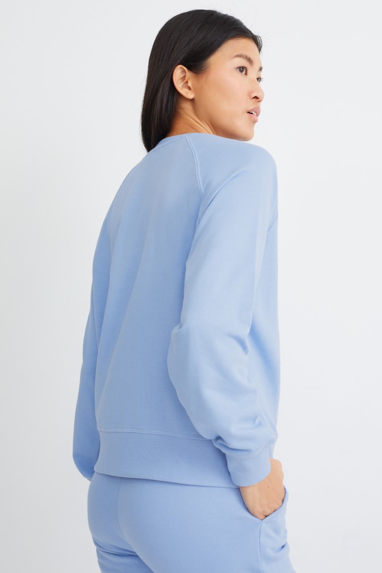 Light Blue C&A Basic With Organic Cotton Women's Sweatshirts | BITQE-8410