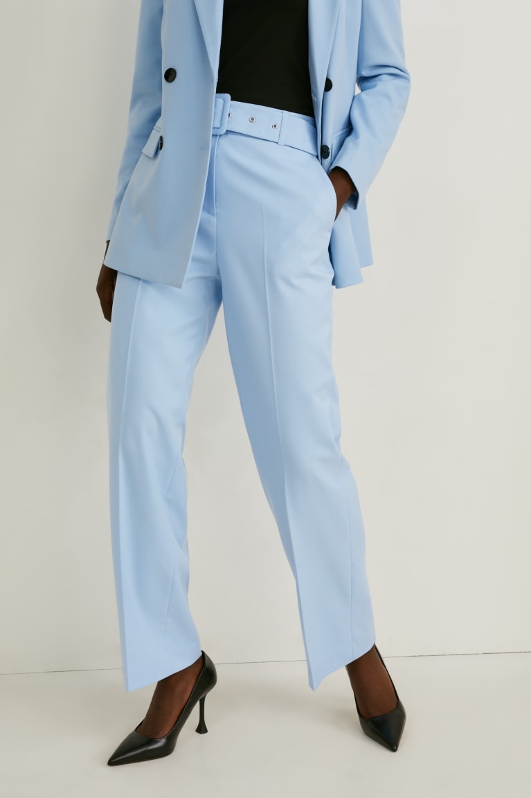 Light Blue C&A Cloth High Waist Recycled Women's Trousers | DGXOT-9408