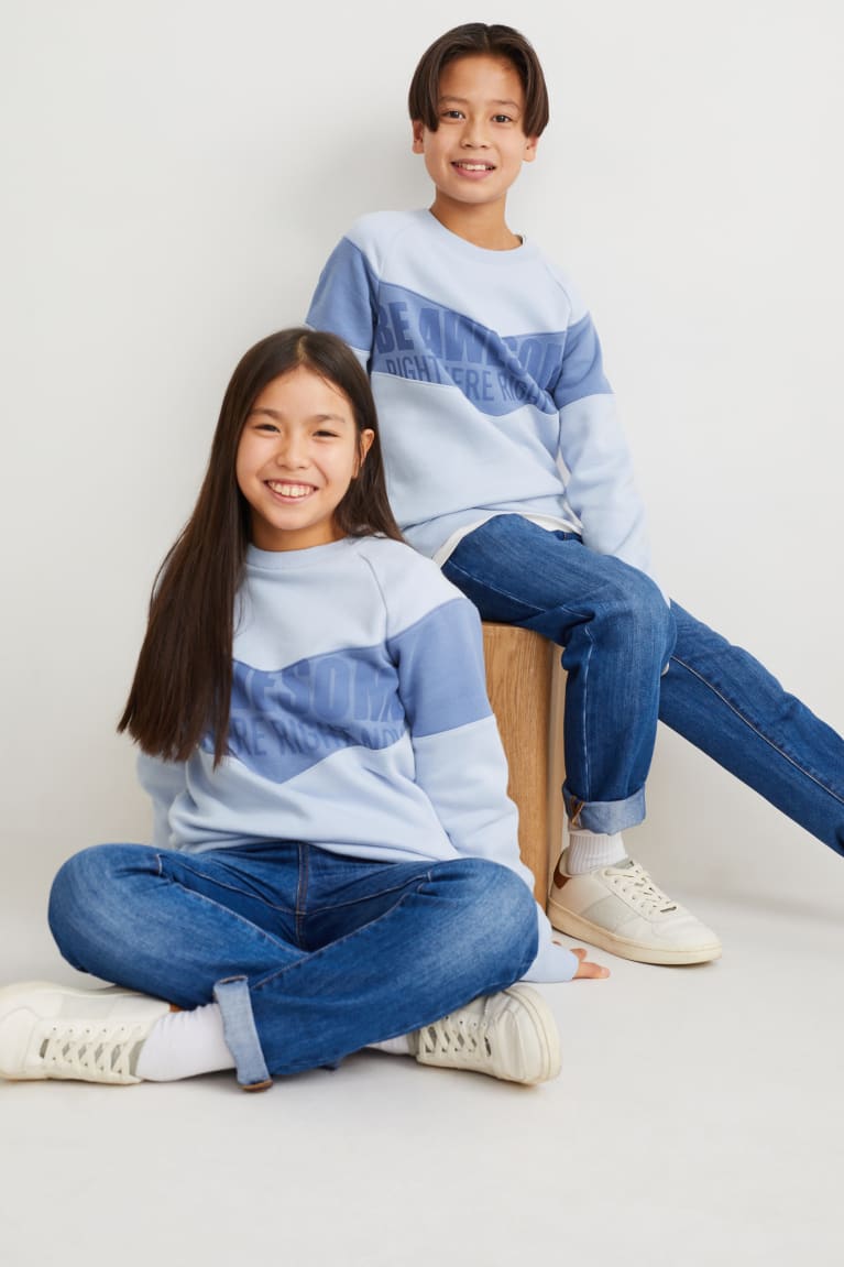 Light Blue C&A Genderneutral Recycled Girls' Sweatshirts | MITPC-3756