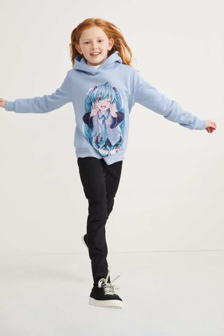 Light Blue C&A Hatsune Miku Girls' Hoodie | CHADO-1387