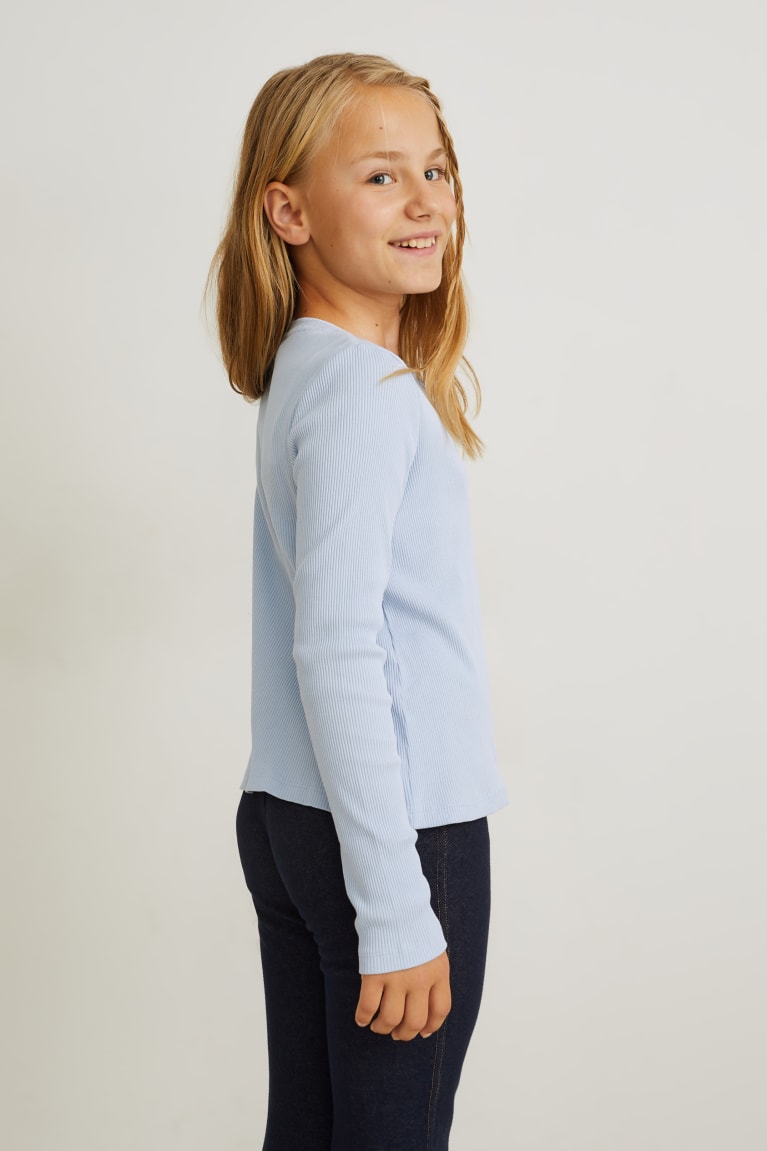 Light Blue C&A Long Sleeve Girls' Top | BMEZX-9013