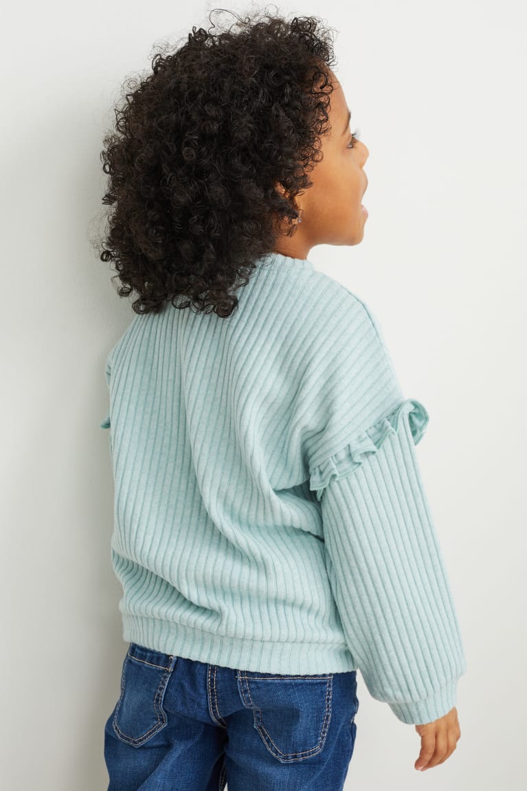 Light Blue C&A Long Sleeve Girls' Top | TEWXH-1935