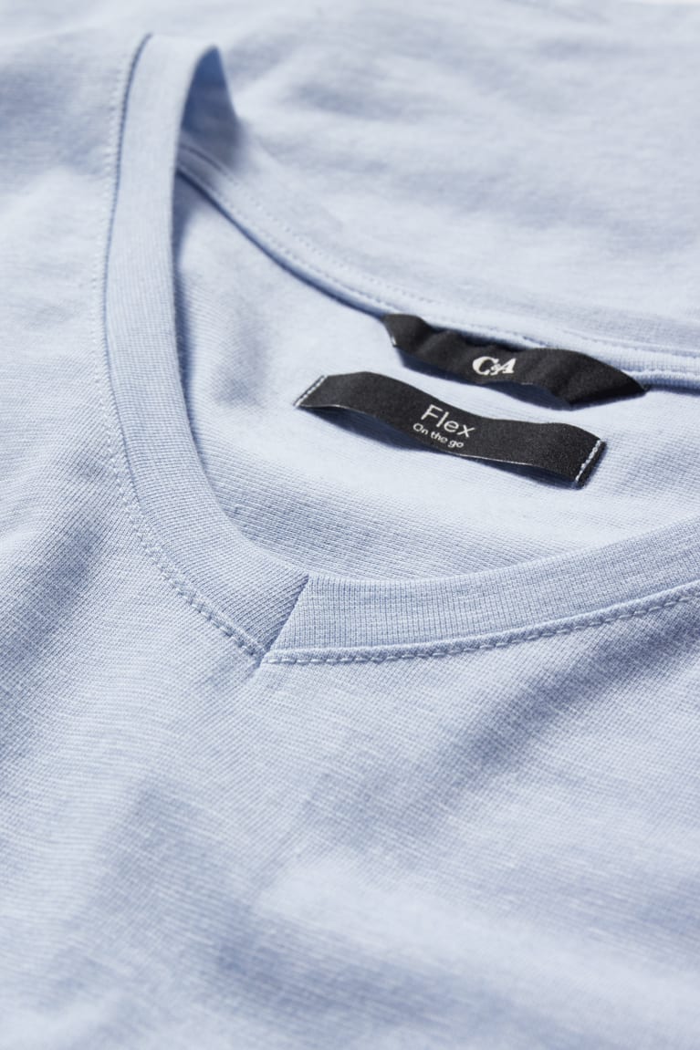 Light Blue C&A Men's T-shirts | TGXOY-5769