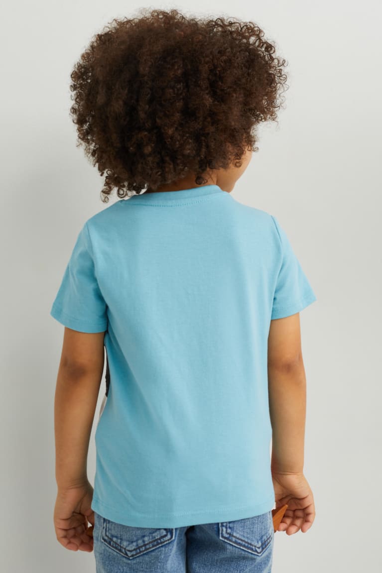 Light Blue C&A Multipack Of 2 Sleeve With In-conversion Cotton Boys' T-shirts | UTEZC-5243