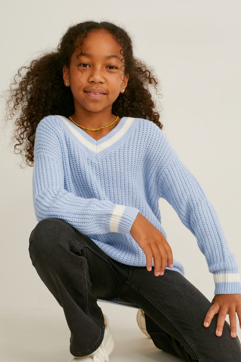 Light Blue C&A Recycled Girls' Jumper | PNIGJ-7091