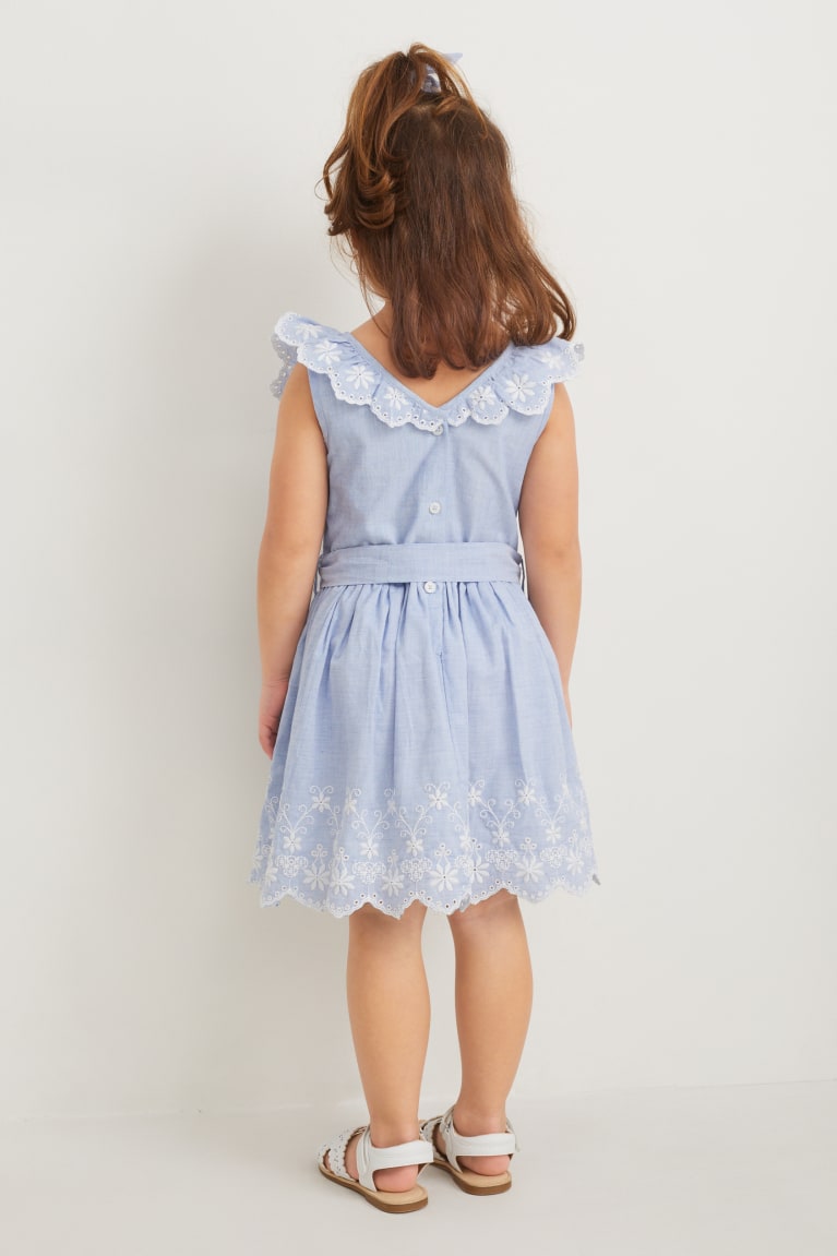 Light Blue C&A Set And Scrunchie 2 Piece Girls' Dress | PLWEF-1843