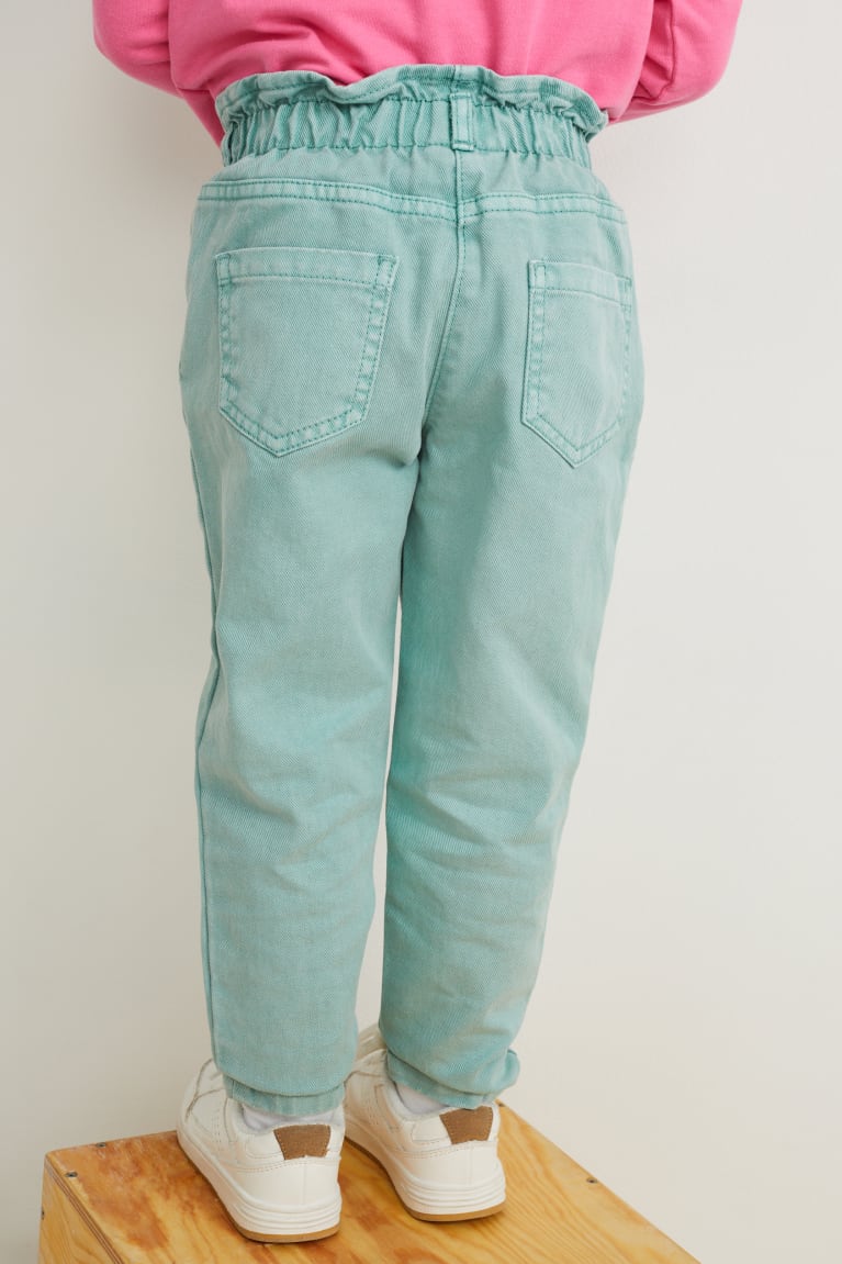 Light Blue C&A Set Mom And Scrunchie 2 Piece Girls' Jeans | SQXKF-1093