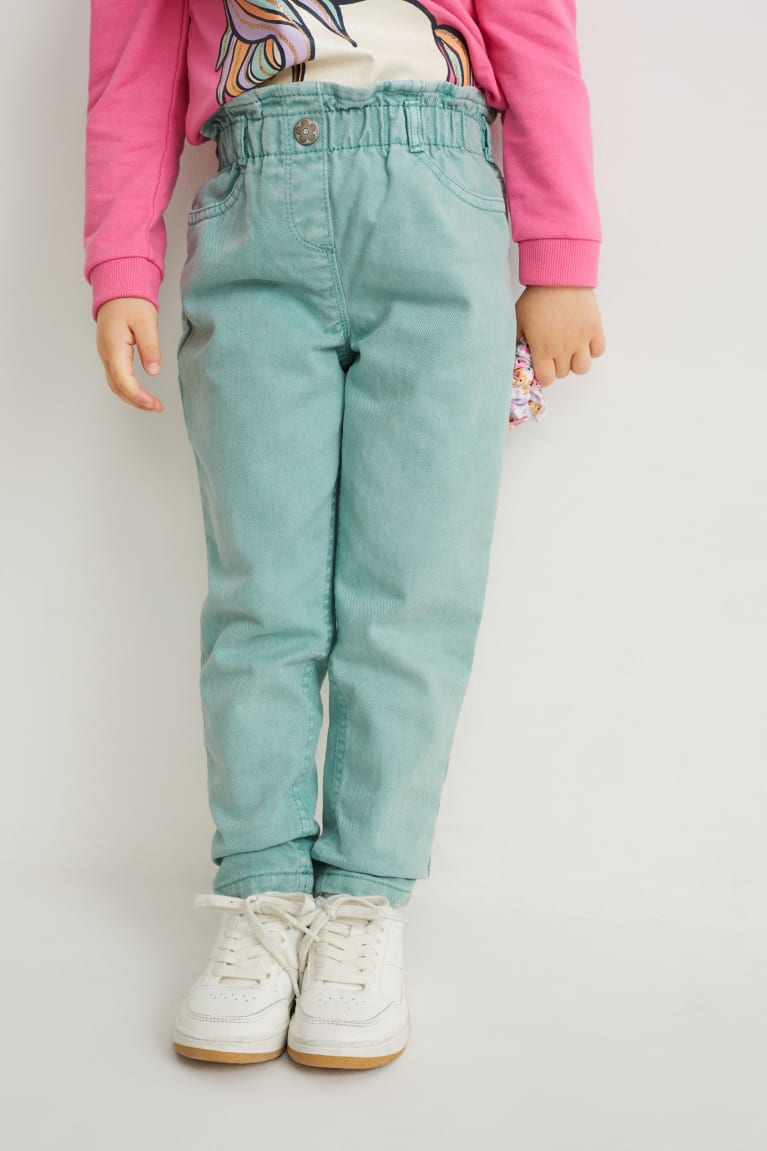 Light Blue C&A Set Mom And Scrunchie 2 Piece Girls' Jeans | SQXKF-1093