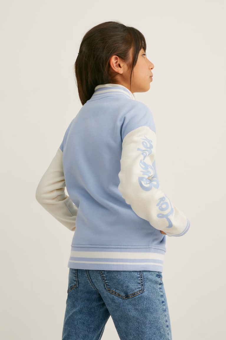 Light Blue C&A Zip-through Girls' Sweatshirts | BLRGV-5706