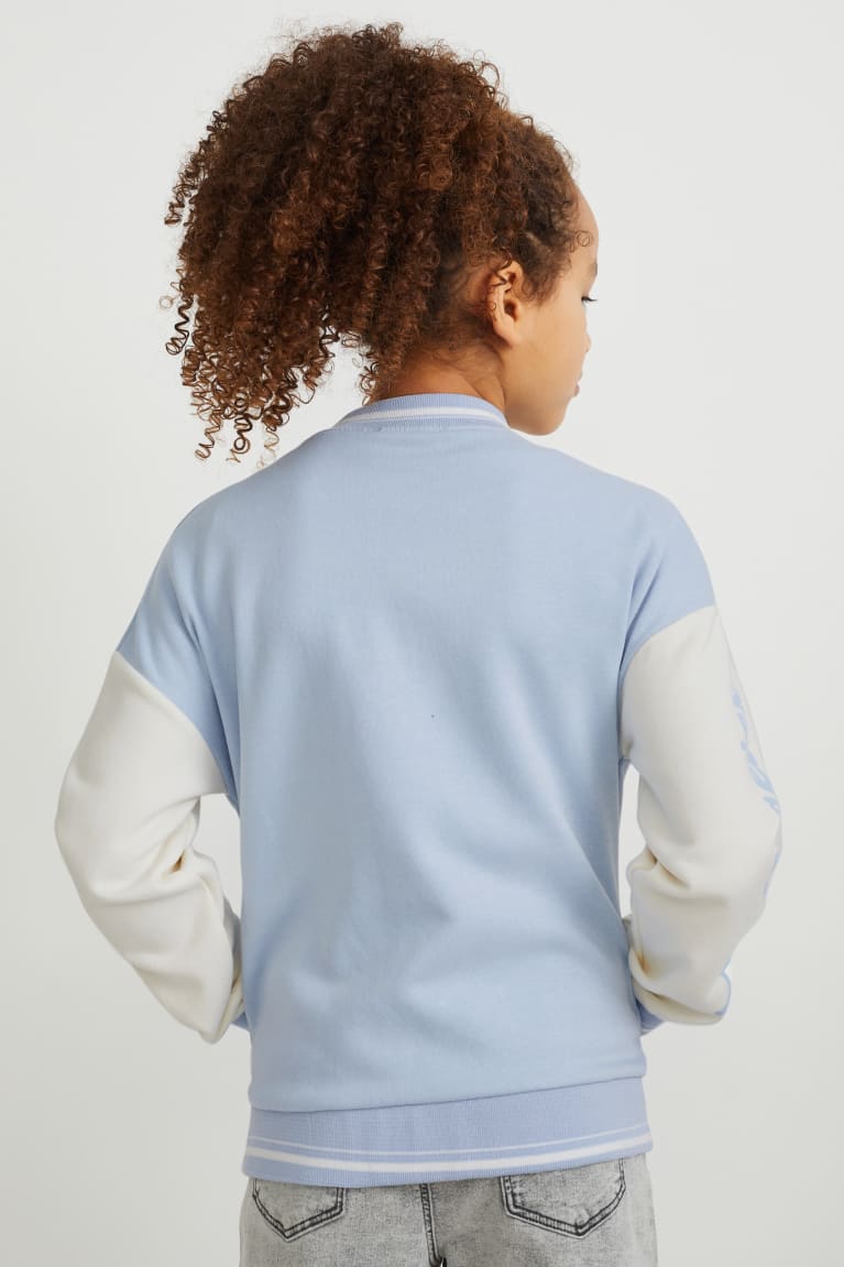 Light Blue C&A Zip-through Girls' Sweatshirts | WCYAP-8097