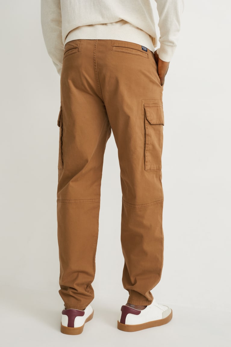 Light Brown C&A Cargo Regular Fit Men's Trousers | VPOUI-0376