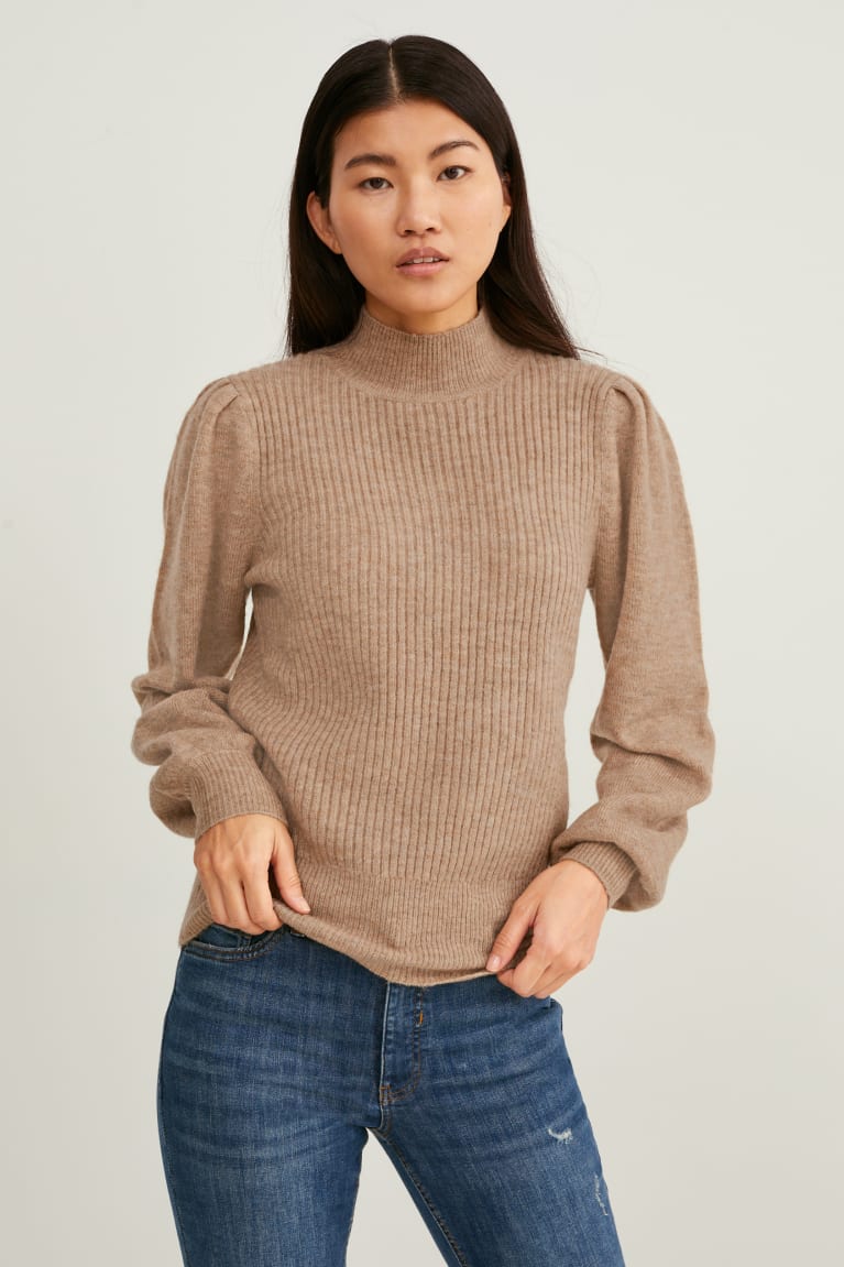 Light Brown C&A Shiny Women's Jumper | XRBSA-9810