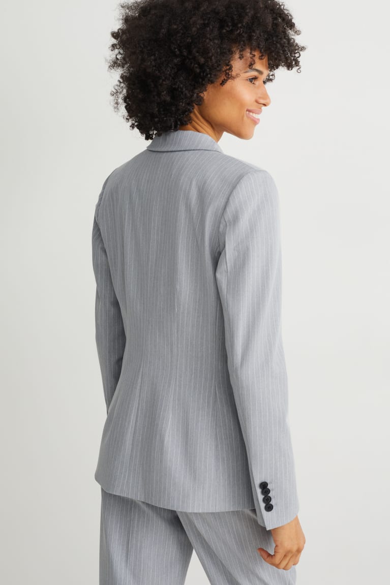 Light Gray C&A Business Blazer- Regular Fit 4 Way Stretch Women's Jackets | ZMANL-4013