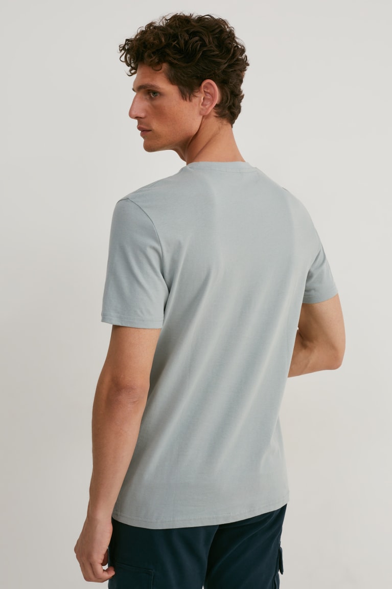 Light Gray C&A Men's T-shirts | SVFBR-7153