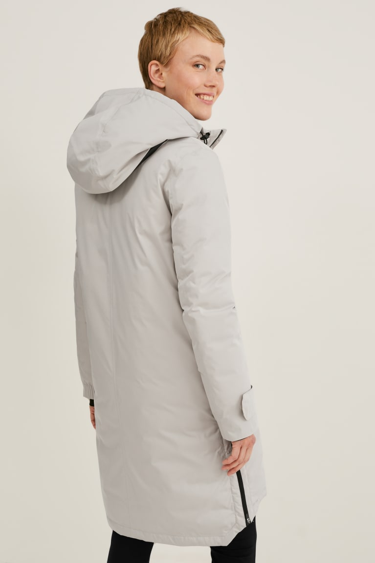 Light Gray C&A Outdoor With Hood Thermolite® Ecomade Women's Coats | RTULV-5763