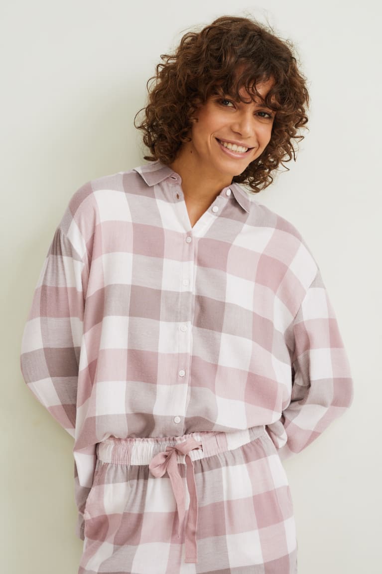 Light Gray C&A Pyjamas Check Women's Nightwear | QGDKP-5716