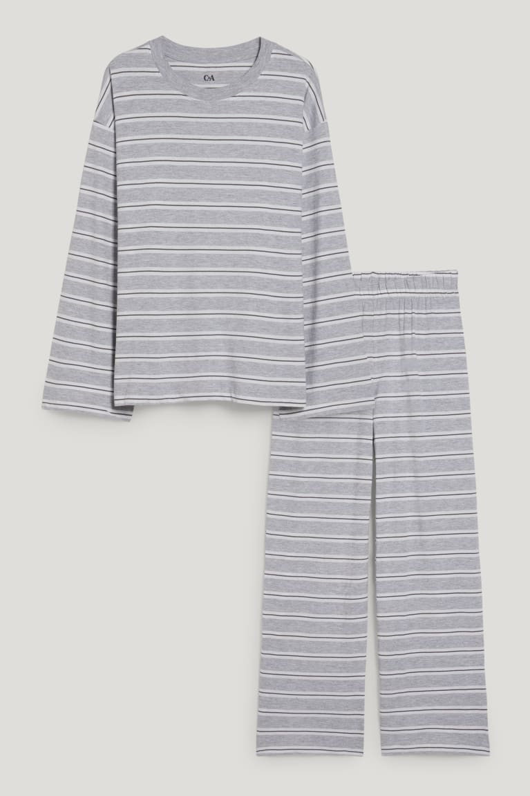 Light Gray C&A Pyjamas Striped Women's Nightwear | MLDEO-1875