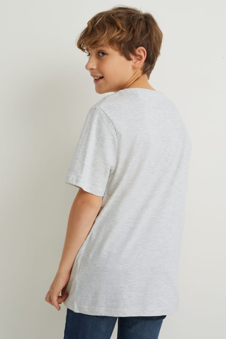 Light Gray Melange C&A Among Us Sleeve Boys' T-shirts | OVPKG-4012