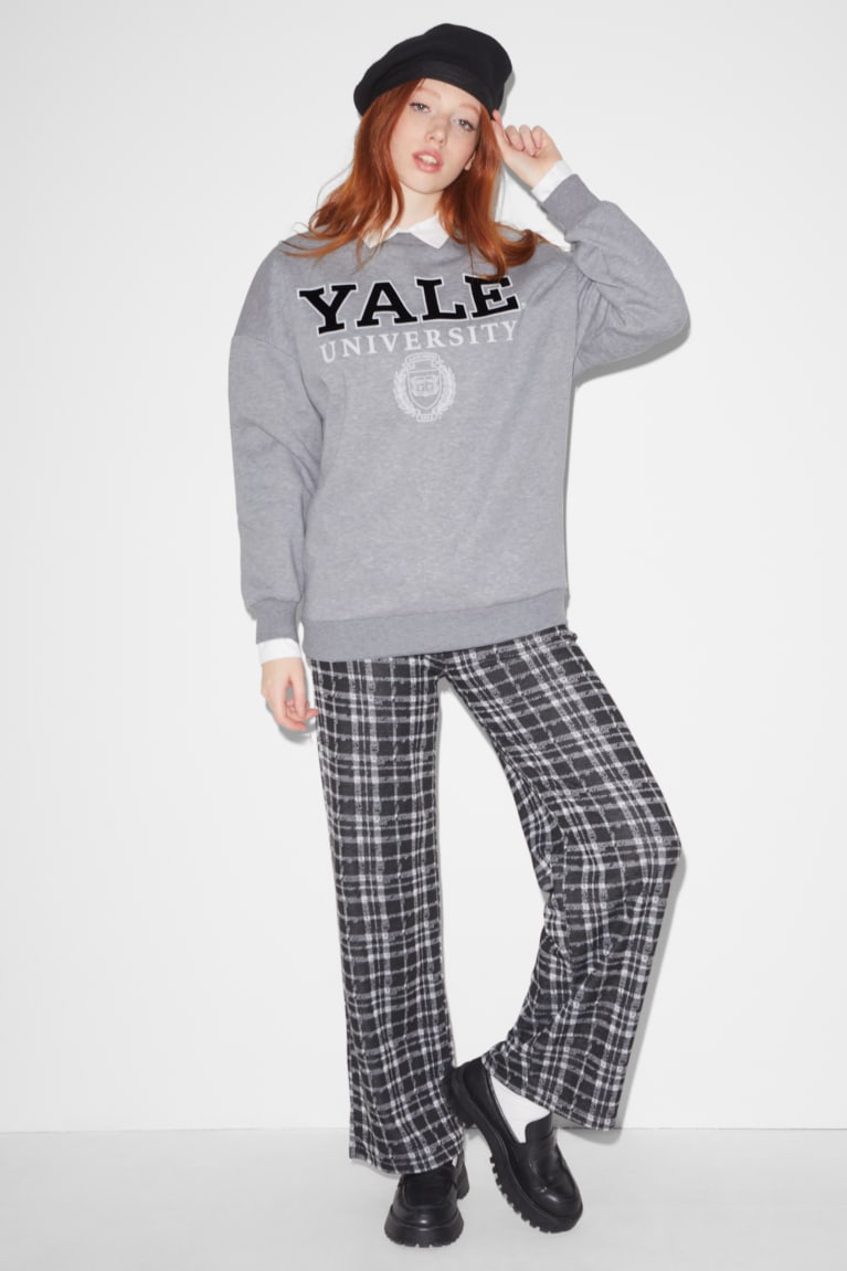 Light Gray Melange C&A Clockhouse Yale University Women's Sweatshirts | SEMWV-4278