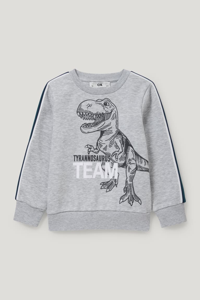 Light Gray Melange C&A Dinosaur Girls\' Sweatshirts | VASPE-9173