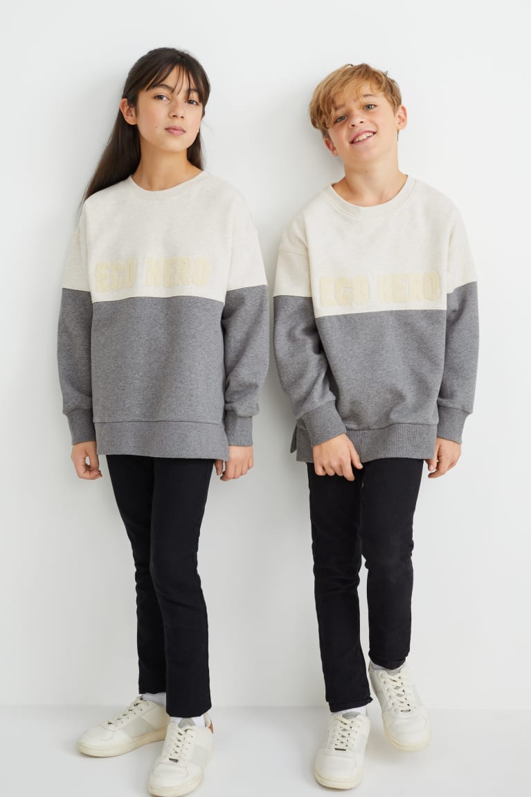 Light Gray Melange C&A Genderneutral Organic Cotton Girls' Sweatshirts | JMSXP-6018