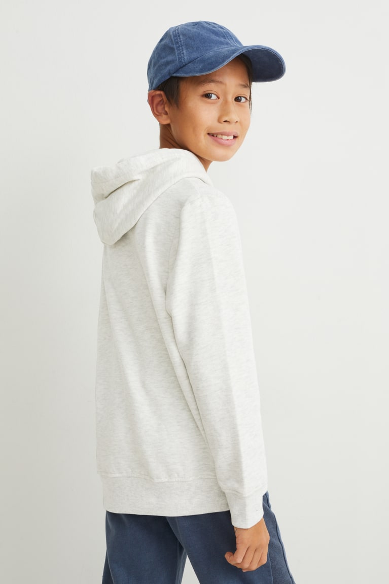 Light Gray Melange C&A Girls' Hoodie | DVGIF-8271