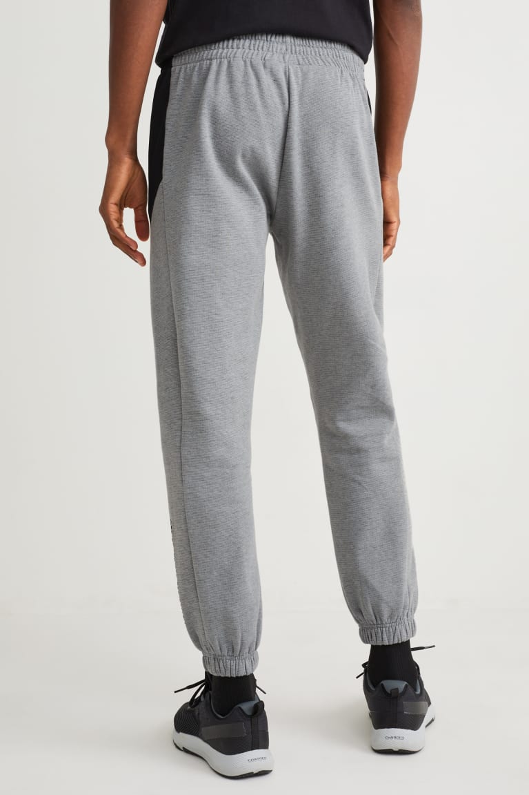 Light Gray Melange C&A Joggers Men's Trousers | ZJCAG-6430