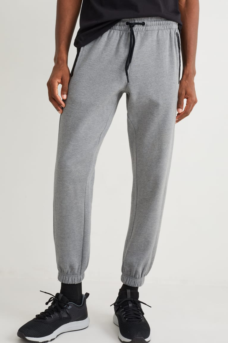 Light Gray Melange C&A Joggers Men's Trousers | ZJCAG-6430