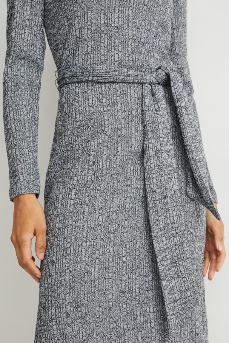 Light Gray Melange C&A Knitted Women's Dress | BXNQS-1096