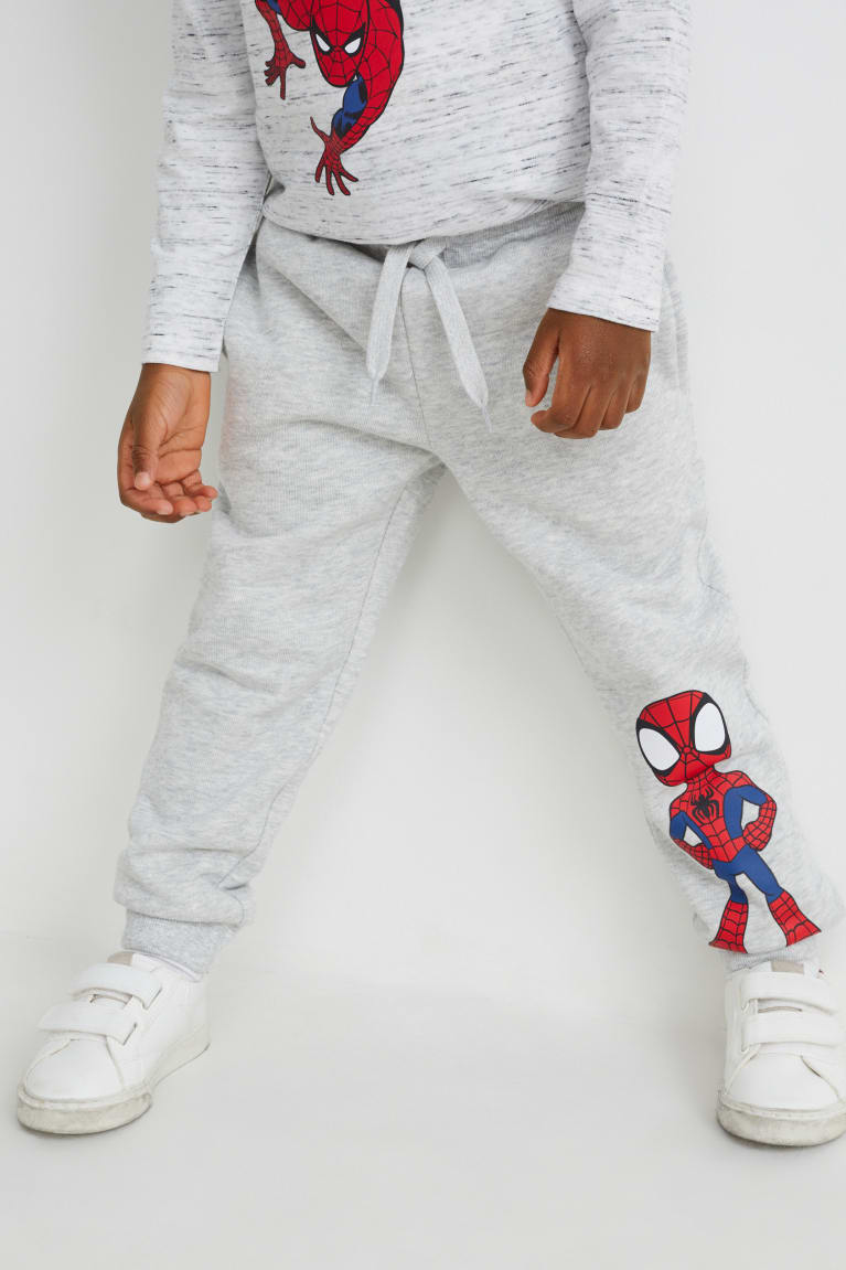 Light Gray Melange C&A Marvel Joggers Boys' Trousers | QAFCE-5893