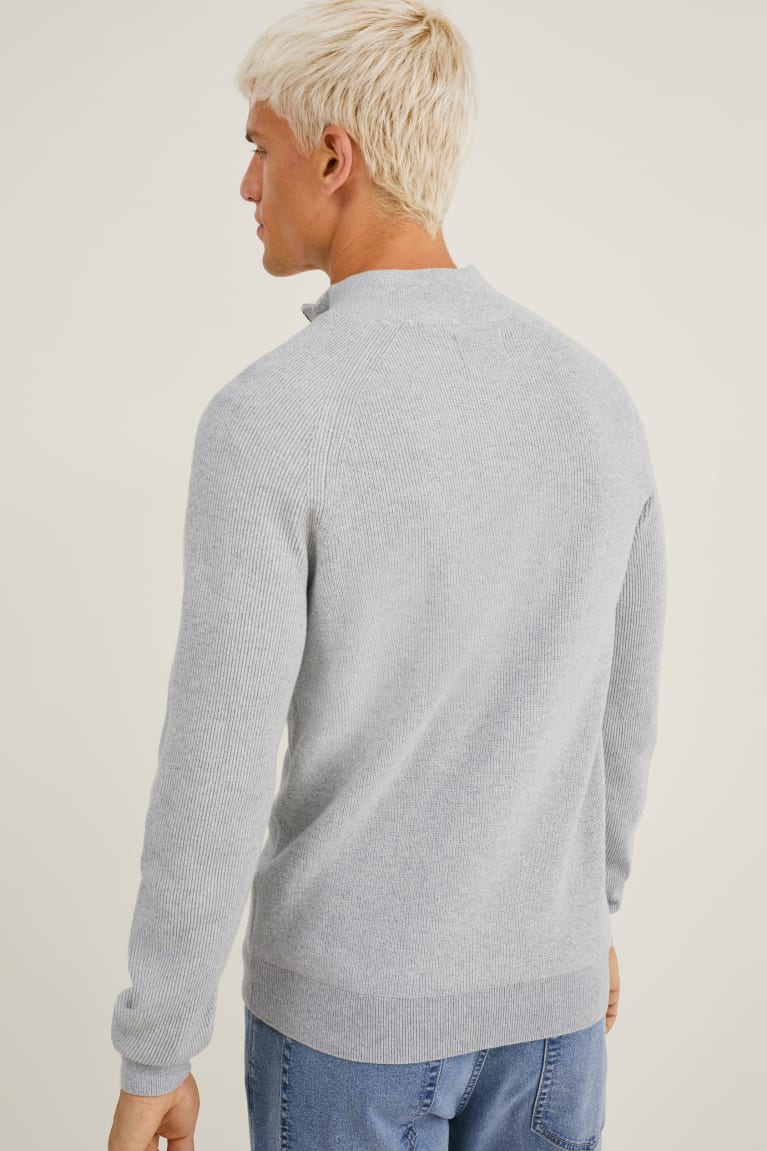 Light Gray Melange C&A Men's Jumper | EPSJT-5970