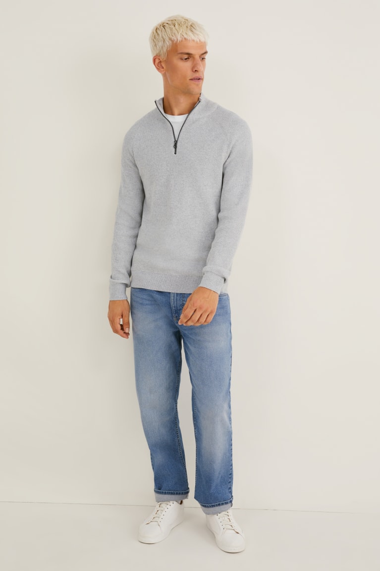 Light Gray Melange C&A Men's Jumper | EPSJT-5970