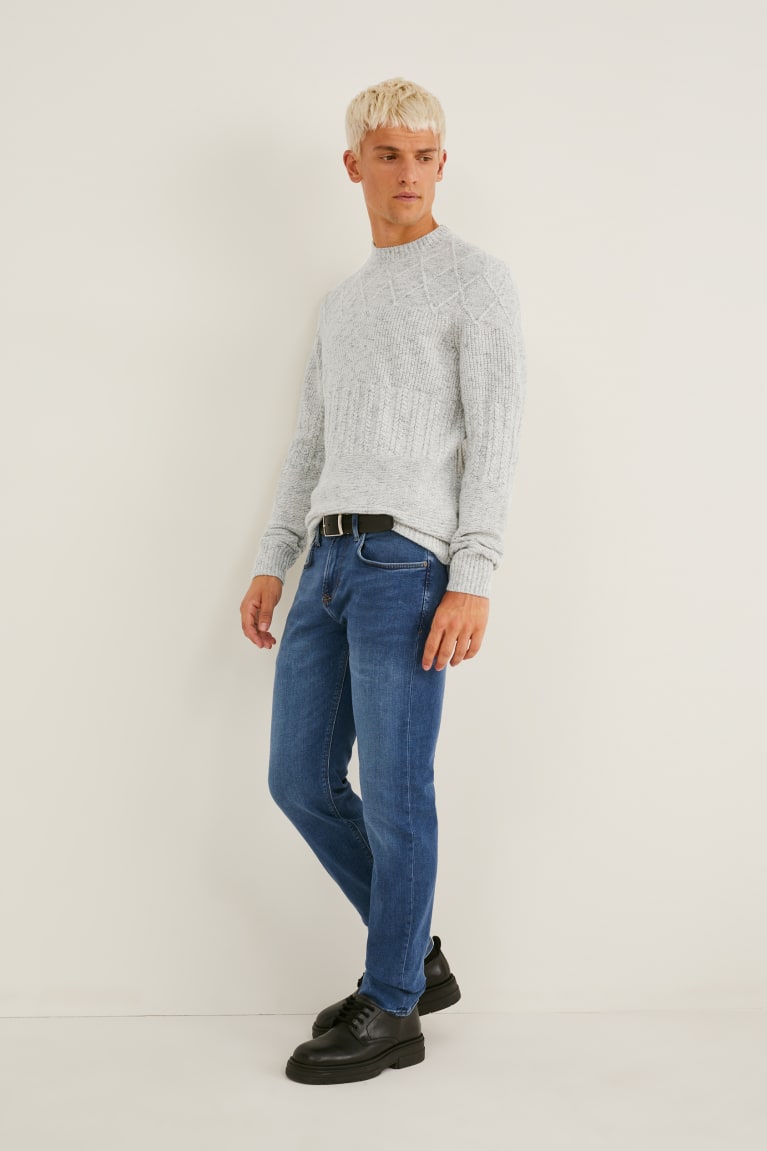 Light Gray Melange C&A Men's Jumper | UTHEJ-3946