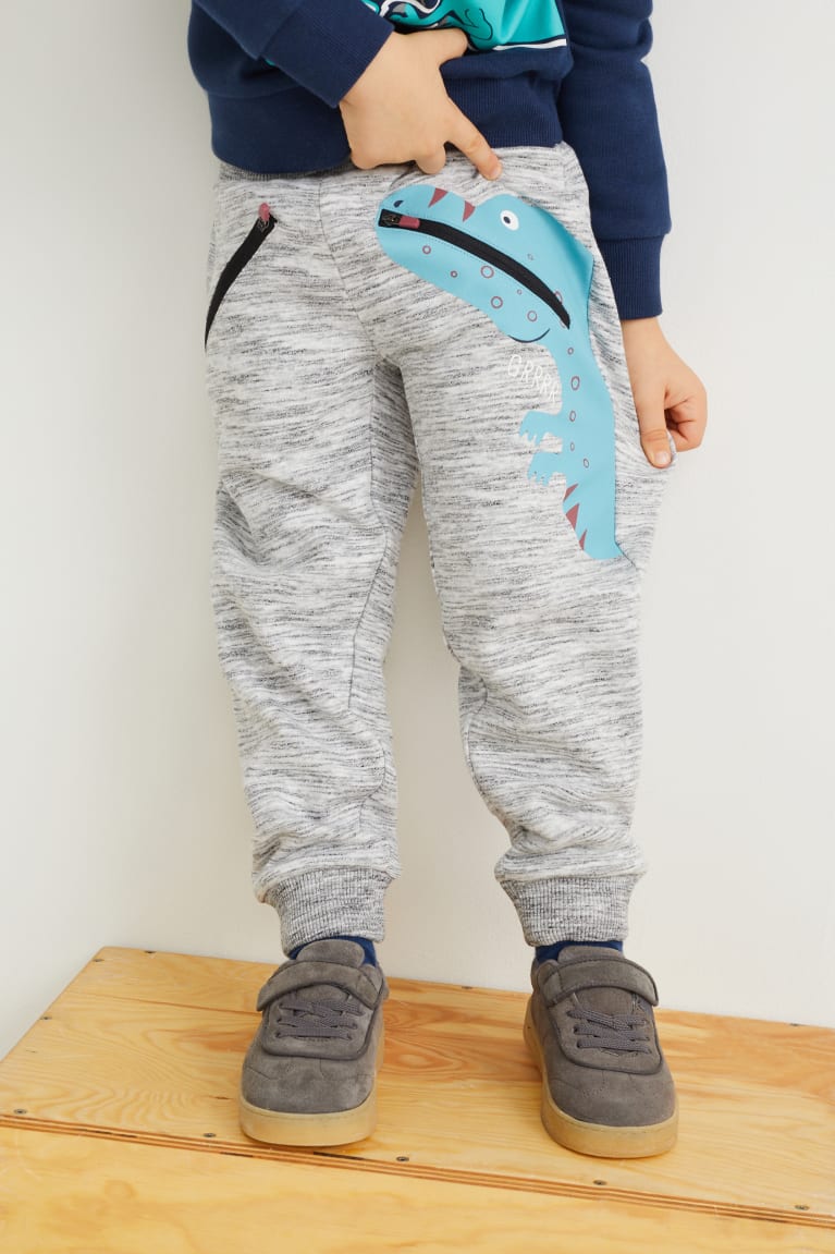 Light Gray Melange C&A Multipack Of 2 Joggers Boys' Trousers | ZXKSI-2536