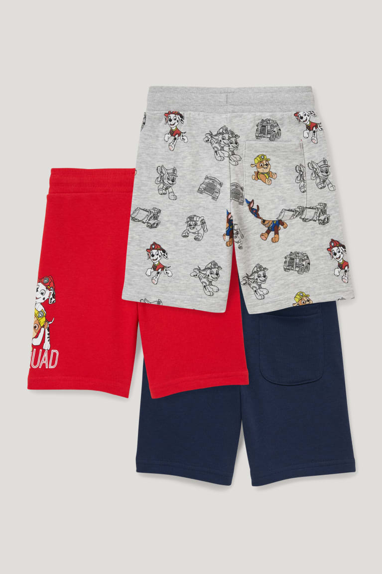 Light Gray Melange C&A Multipack Of 3 Paw Patrol Sweat Bermuda Boys' Trousers | OGMTJ-7184