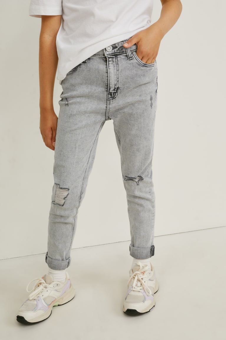 Light Gray Melange C&A Super Skinny Girls' Jeans | JMVDU-9672