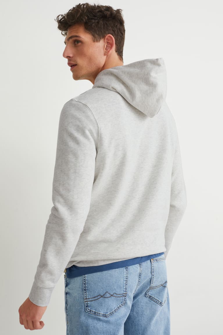 Light Gray Melange C&A With Recycled Polyester Men's Sweatshirts | WXRVP-2905