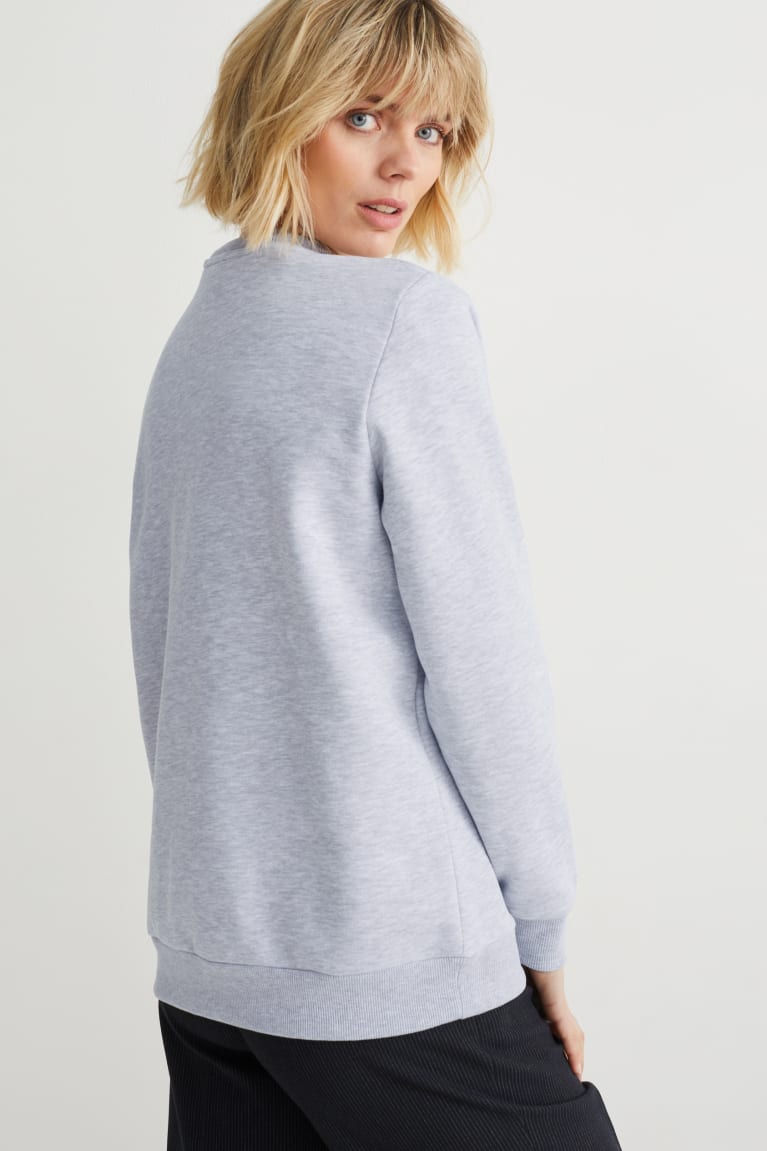 Light Gray Melange C&A Women's Sweatshirts | YUCGJ-6130