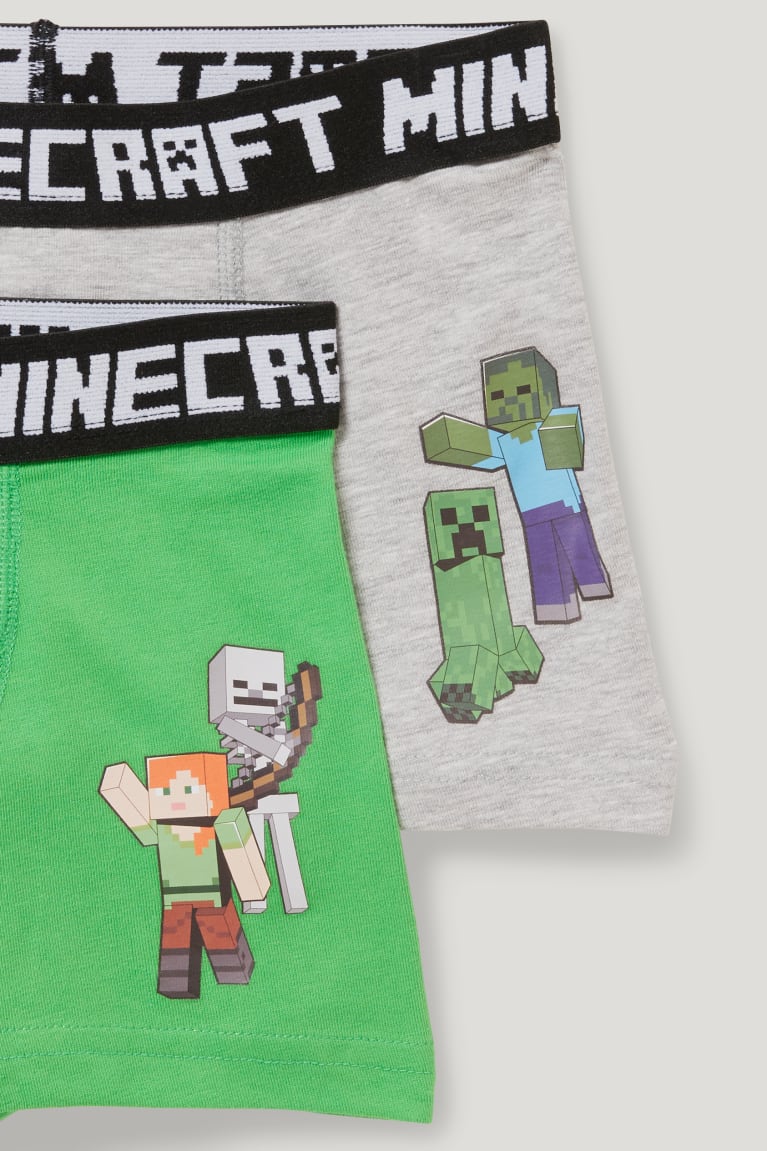 Light Green C&A Multipack Of 2 Minecraft Boxer Boys' Underwear | FKVXL-9254