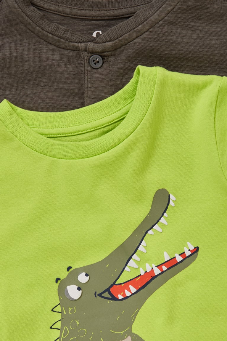 Light Green C&A Multipack Of 2 Sleeve Boys' T-shirts | EMVGO-0649