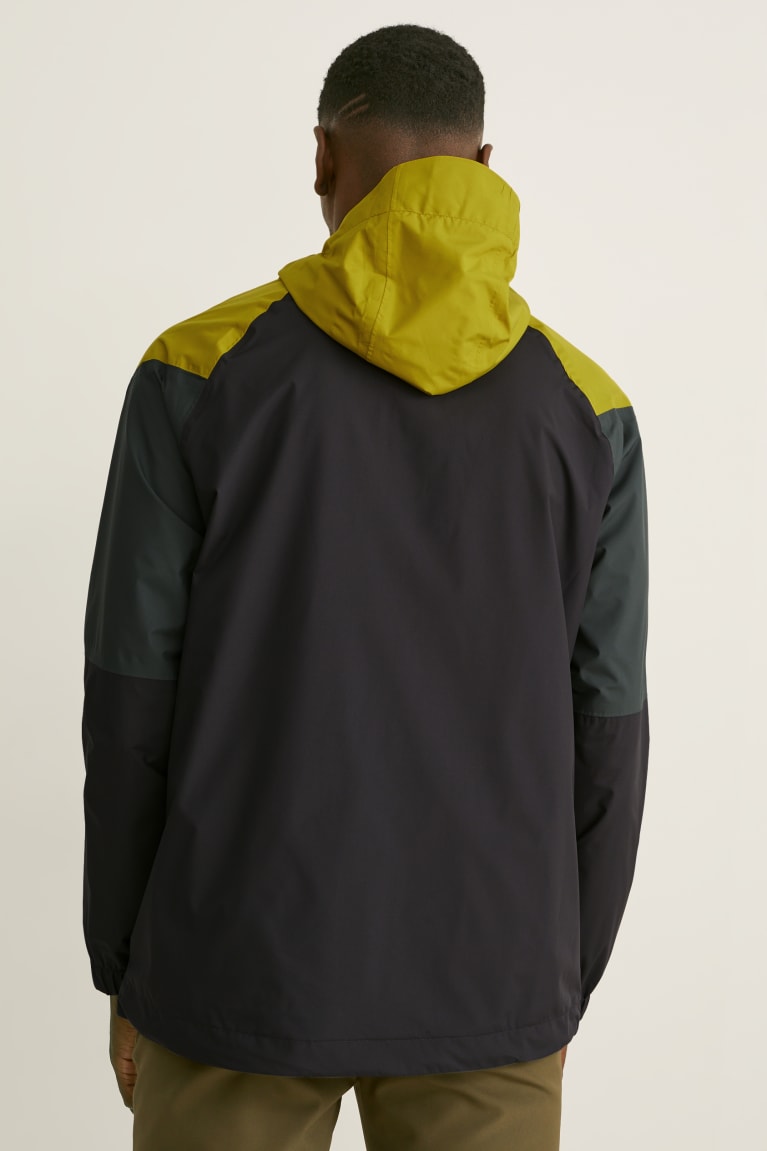 Light Green C&A Outdoor With Hood Men's Jackets | QZKON-0134